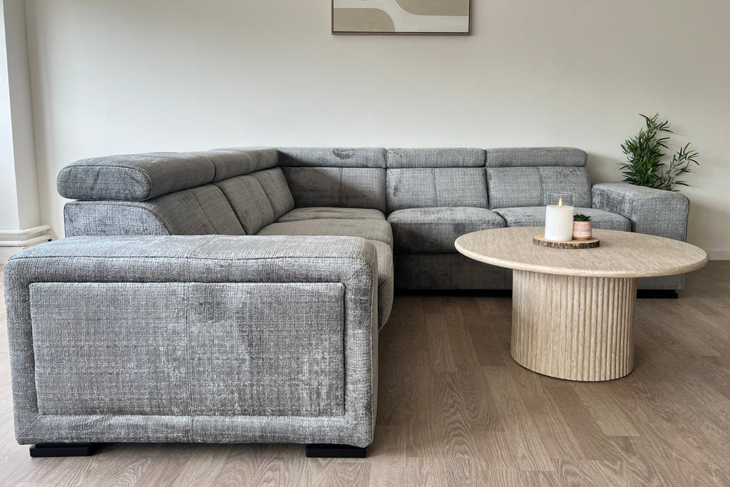 Canapé KAROLA Tissu Marbella Gris Anthracite