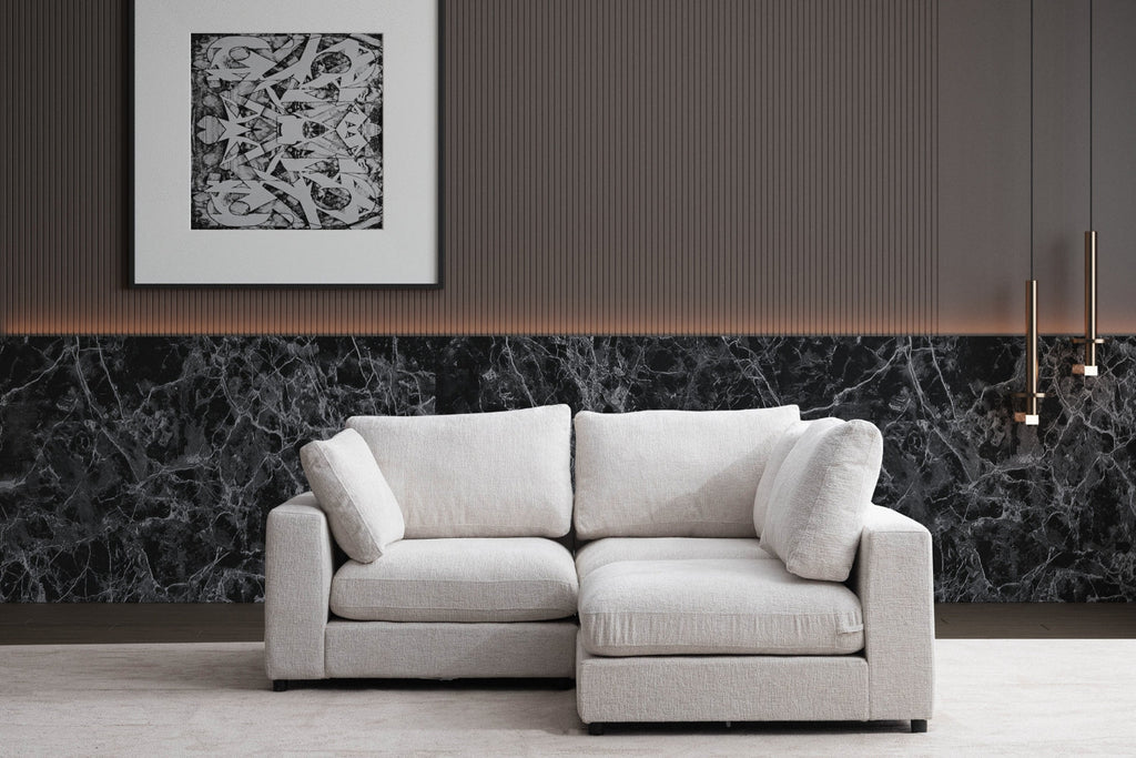 Canapé JULIA Modulable Chenille 3+1 Pouf