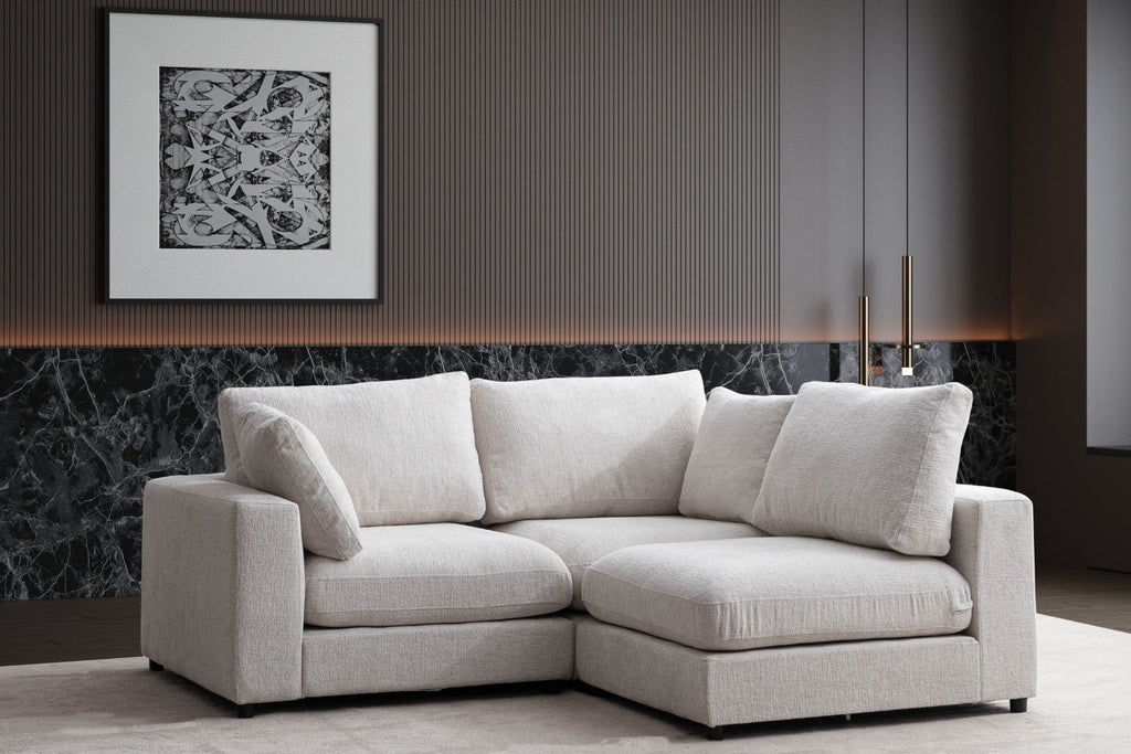 Canapé JULIA Modulable Chenille 3+1 Pouf