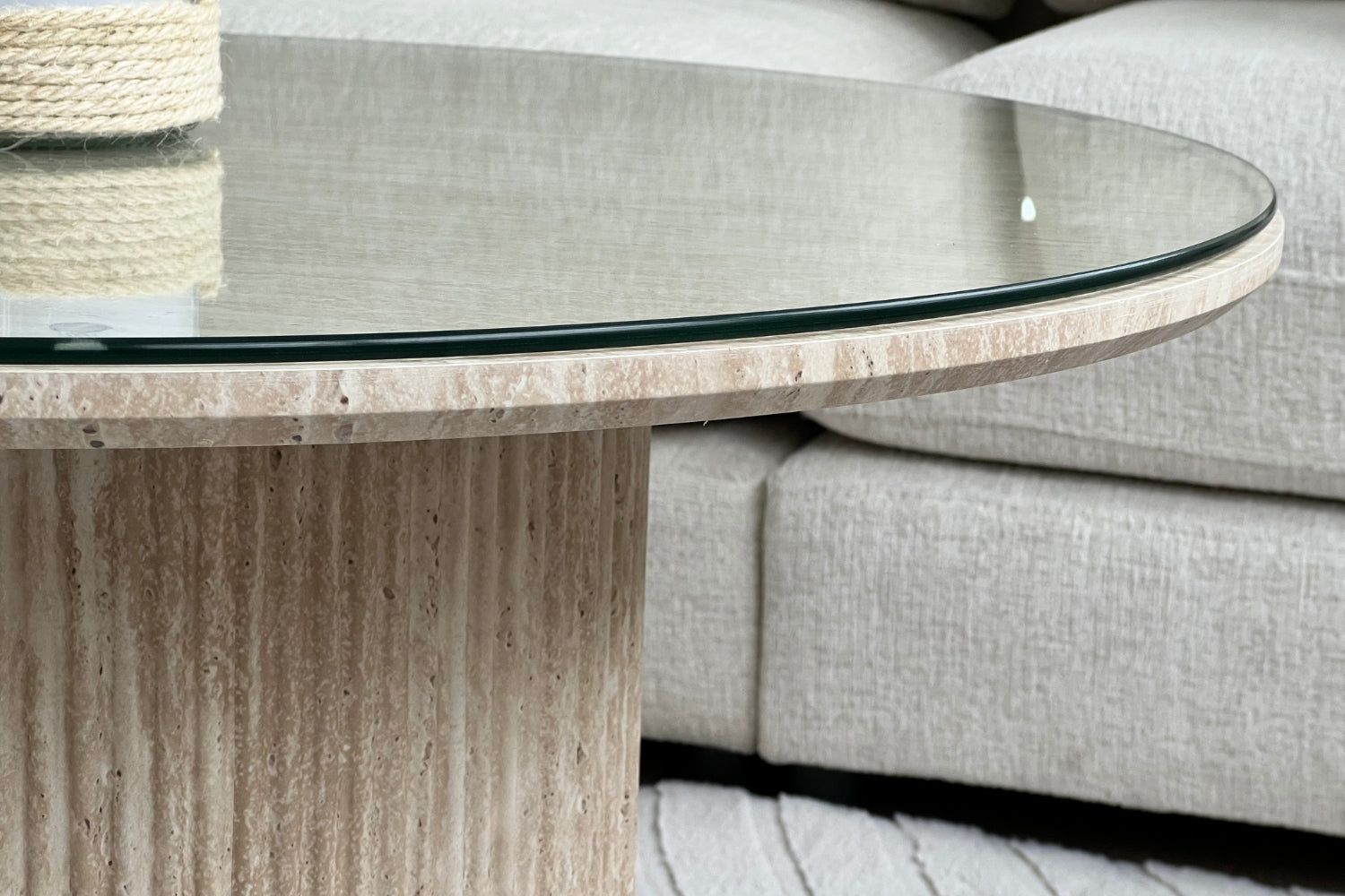 Table Basse Lisa Effet Travertin