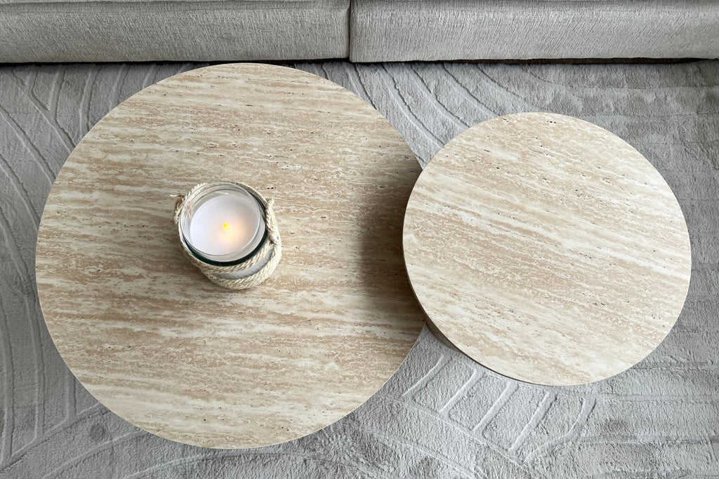 Table Basse Alba Effet Travertin