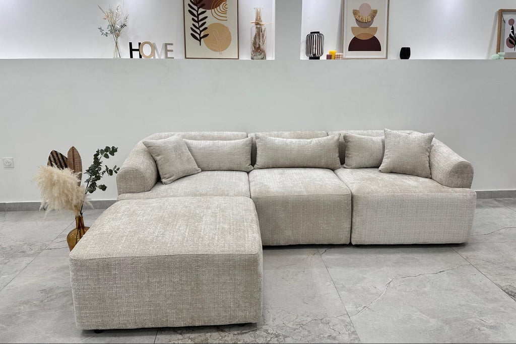 Canapé MILA Modulable tissu marbella beige