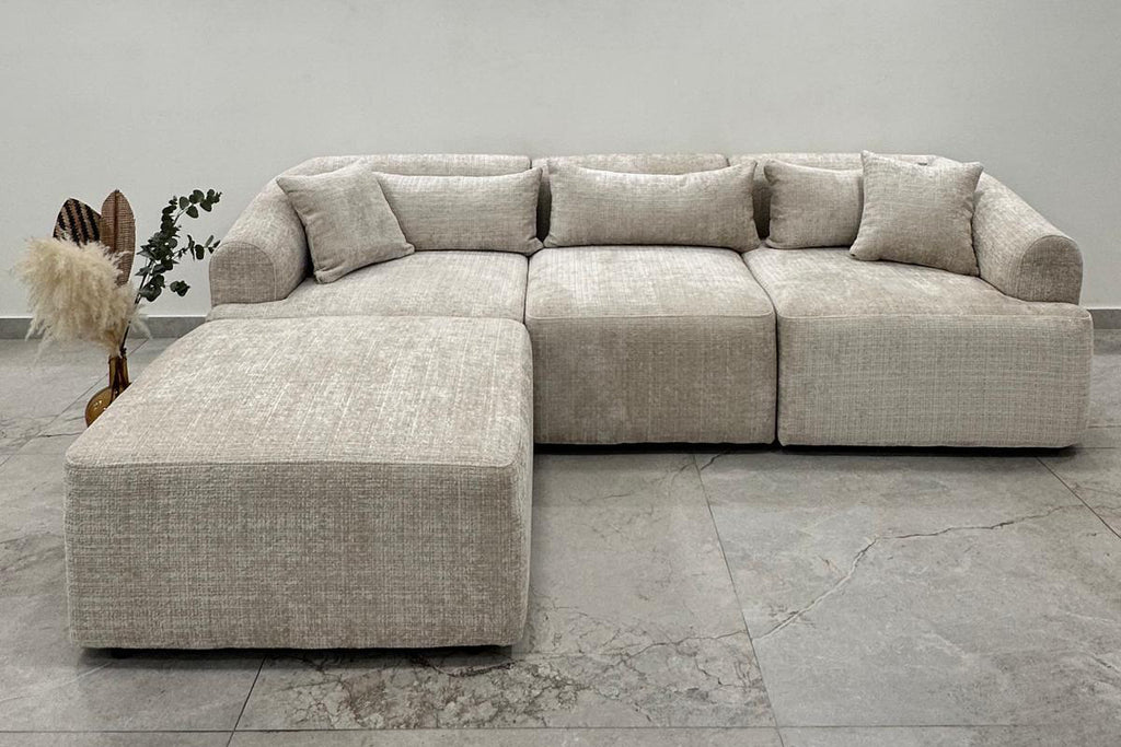Canapé MILA Modulable tissu marbella beige